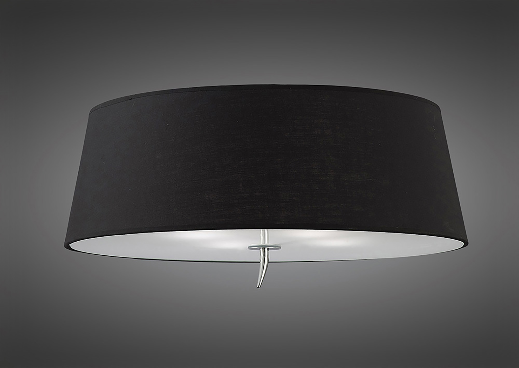 Ninette Polished Chrome-Black Ceiling Lights Mantra Flush Fittings